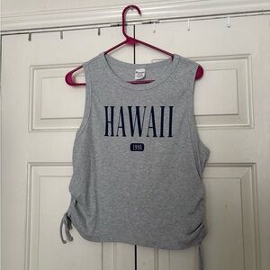 No Boundaries Gray Tank Top with Hawaii Graphic
